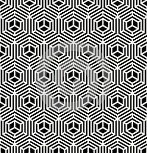 Abstract geometric hexagon unique graphic pattern background