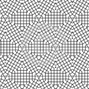 Abstract Geometric Cube Triangle Lines Grid Mesh Vector Seamless Pattern Background Illustration