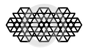 Abstract Geometric Hexagonal Grid Pattern, vector design Generative AI