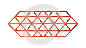 Abstract Geometric Hexagonal Mesh Pattern, vector design Generative AI