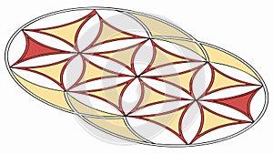 Abstract Geometric Hexagonal Pattern Vector Illustration, vector design Generative AI