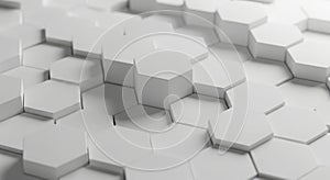 Abstract geometric hexagonal texture pattern with subtle lighting and depth