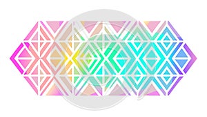 Abstract Geometric Honeycomb Pattern Gradient Design, vector design Generative AI