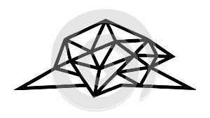 Abstract Geometric House Icon Design, vector design Generative AI