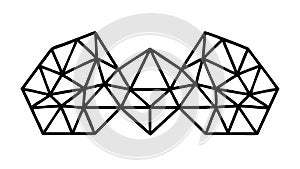 Abstract Geometric Interconnected Polygon Structure, vector design Generative AI