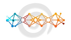 Abstract Geometric Interconnected Shapes Pattern, vector design Generative AI