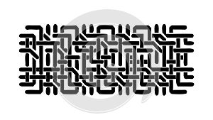 Abstract Geometric Interlocking Blocks Pattern Vector, vector design Generative AI