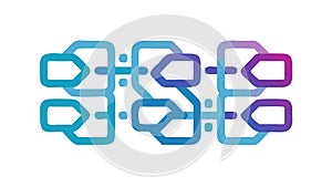 Abstract Geometric Interlocking Blocks Pattern, vector design Generative AI