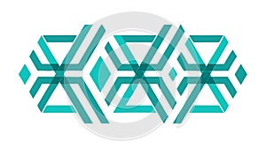 Abstract Geometric Interlocking Blocks Pattern, vector design Generative AI