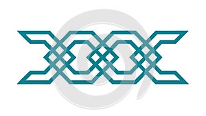 Abstract Geometric Interlocking Blue Elements, vector design Generative AI