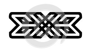 Abstract Geometric Interlocking Border Design, vector design Generative AI