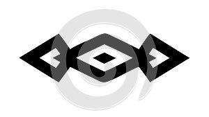 Abstract Geometric Interlocking Diamond Shapes, vector design Generative AI