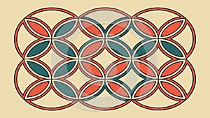 Abstract Geometric Interlocking Grid Pattern, vector design Generative AI