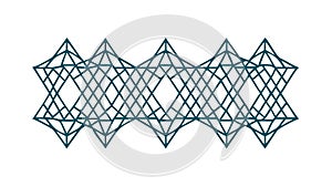 Abstract Geometric Interlocking Grid Pattern, vector design Generative AI