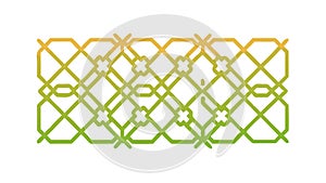 Abstract Geometric Interlocking Grid Pattern, vector design Generative AI