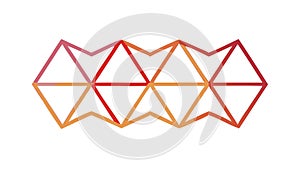 Abstract Geometric Interlocking Hexagon Grid Pattern Vector, vector design Generative AI