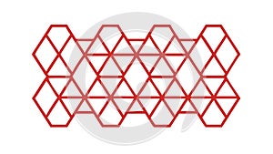 Abstract Geometric Interlocking Hexagon Pattern, vector design Generative AI