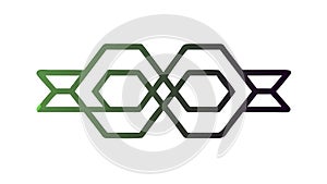 Abstract Geometric Interlocking Hexagon Pattern Vector, vector design Generative AI