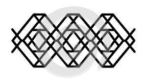 Abstract Geometric Interlocking Lattice Pattern, vector design Generative AI