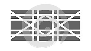 Abstract Geometric Interlocking Line Pattern Design, vector design Generative AI