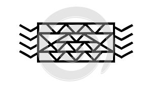 Abstract Geometric Interlocking Line Pattern, Dynamic Modern Design Element, vector design Generative AI