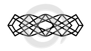 Abstract Geometric Interlocking Line Pattern, vector design Generative AI