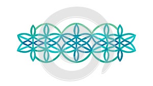 Abstract Geometric Interlocking Pattern Border, vector design Generative AI