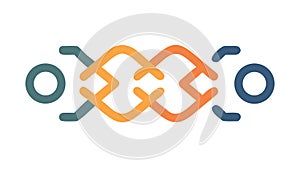 Abstract geometric interlocking pattern, complex modern design. vector design Generative AI