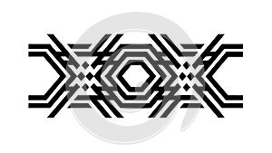 Abstract Geometric Interlocking Pattern, Modern Decorative Lines - vector design Generative AI