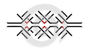 Abstract Geometric Interlocking Pattern, Modern Design Element, vector design Generative AI