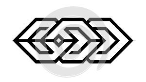 Abstract Geometric Interlocking Pattern, Modern Design Element, vector design Generative AI