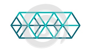 Abstract geometric interlocking pattern, modern digital design, vector design Generative AI