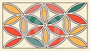 Abstract Geometric Interlocking Pattern Modern Tech Structure, vector design Generative AI