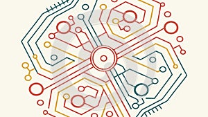 Abstract Geometric Interlocking Pattern Modern Web Background, vector design Generative AI