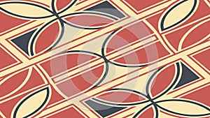 Abstract Geometric Interlocking Pattern, Retro Modern Design, vector design Generative AI
