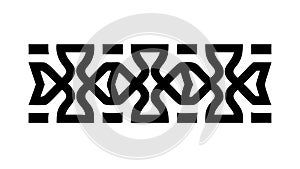 Abstract Geometric Interlocking Pattern Vector Border, vector design Generative AI