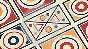 Abstract Geometric Interlocking Shapes Pattern, vector design Generative AI