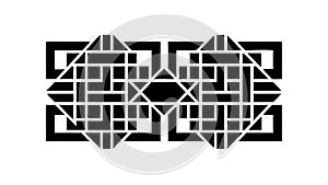 Abstract Geometric Interlocking Square Pattern, vector design Generative AI