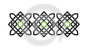 Abstract Geometric Interlocking Squares Pattern Vector, vector design Generative AI