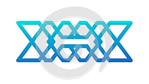 Abstract Geometric Interlocking X-Shape Pattern, vector design Generative AI