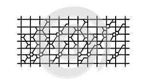 Abstract Geometric Intersecting Grid Pattern, vector design Generative AI