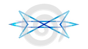 Abstract Geometric Intersecting Line Star, vector design Generative AI