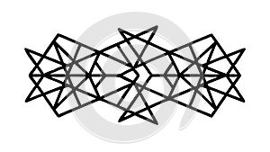 Abstract Geometric Intersecting Lines, Modern Grid Pattern, vector design Generative AI