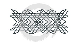 Abstract Geometric Interwoven Pattern, Modern Decorative Element, vector design Generative AI