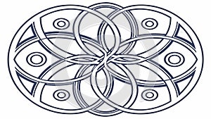 Abstract Geometric Interwoven Pattern - Unity & Complexity, vector design Generative AI