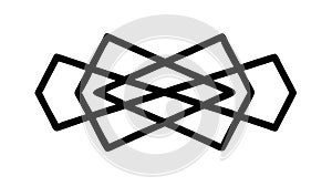 Abstract Geometric Knot, Continuous Linear Design, vector design Generative AI