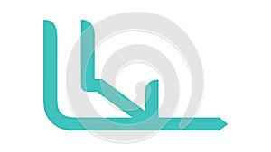 Abstract Geometric L-Shape with Accent Vector Icon, vector design Generative AI