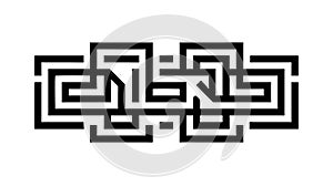 Abstract Geometric Labyrinth Pattern Vector Design Element, vector design Generative AI