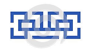 Abstract Geometric Labyrinth Pattern Vector, vector design Generative AI