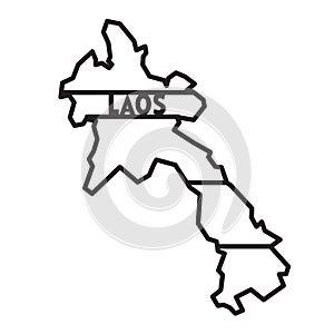 Abstract geometric Laos map   for laser cutting